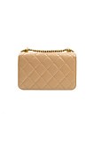 Quilted Mini Perfect Fit Adjustable Beige Calfskin Gold Hardware