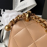 Quilted Mini Perfect Fit Adjustable Beige Calfskin Gold Hardware