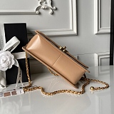 Quilted Mini Perfect Fit Adjustable Beige Calfskin Gold Hardware
