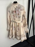 Hypnotic Floral-print Puff-sleeve Mini Dress