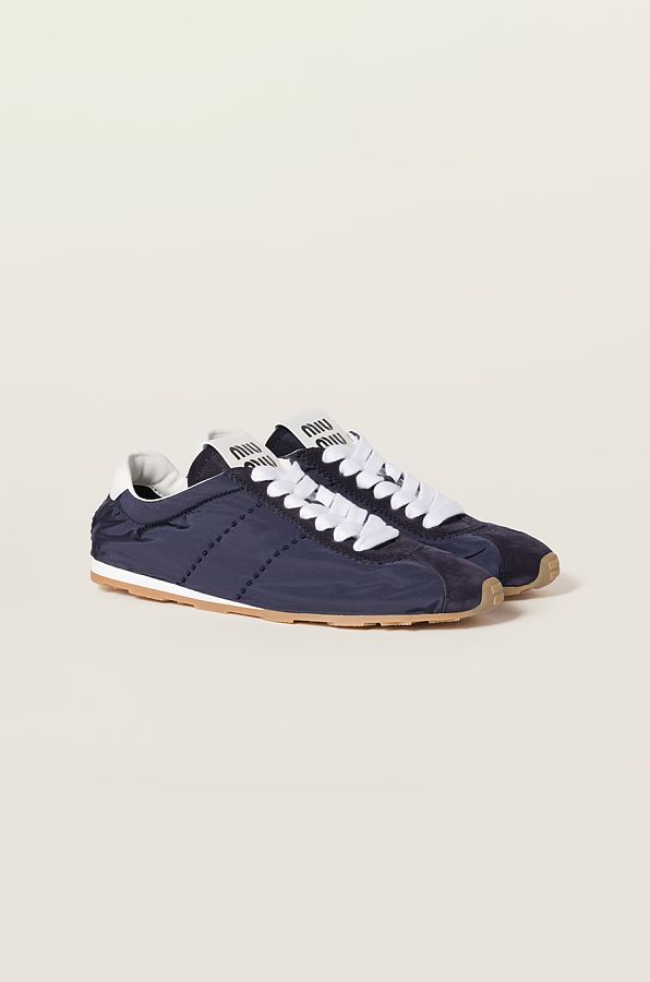 Plume Technical Fabric and Suede Sneakers