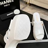 Crumpled Patent Lambskin Platform Sandals