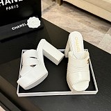 Crumpled Patent Lambskin Platform Sandals