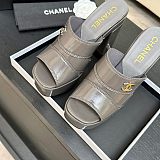 Crumpled Patent Lambskin Platform Sandals