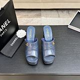 Crumpled Patent Lambskin Platform Sandals