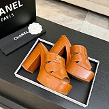 Crumpled Patent Lambskin Platform Sandals