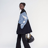 Patchwork Denim Blazer