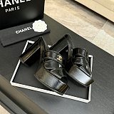 Crumpled Patent Lambskin Platform Sandals