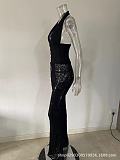 Lace Wide Leg Pants & Halter Top
