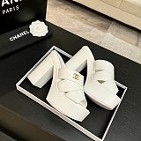 Crumpled Patent Lambskin Platform Sandals