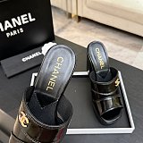 Crumpled Patent Lambskin Platform Sandals