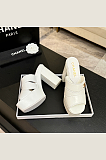 Crumpled Patent Lambskin Platform Sandals