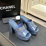 Crumpled Patent Lambskin Platform Sandals