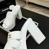 Crumpled Patent Lambskin Platform Sandals