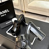 Crumpled Patent Lambskin Platform Sandals