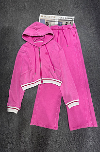 Washed Tracking Suit in Pink