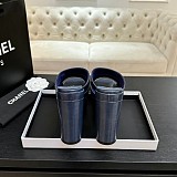 Crumpled Patent Lambskin Platform Sandals