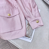 Silk Blend Shorts & Jacket Top