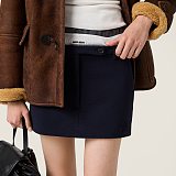 Rib Knit Mini Skirt