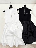 Patchwork Zipped Dress