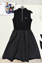 Patchwork Zipped Dress