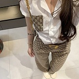 Monogram Wide Leg Pants