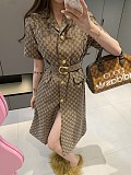 GG Cotton Canvas Fabric Skirt Set