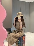GG Cotton Canvas Fabric Skirt Set