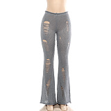 Distressed Knit Pants