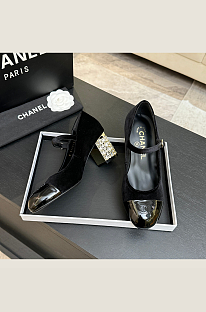 Cap-toe Goatskin Slingback Pump