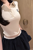 Two Tone Polo & Pleated Skirt