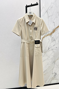 Shirt Dress with Waist Bag