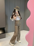 Monogram Wide Leg Pants