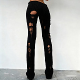 Distressed Knit Pants
