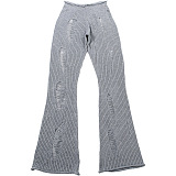 Distressed Knit Pants