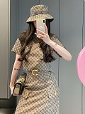 GG Cotton Canvas Fabric Skirt Set