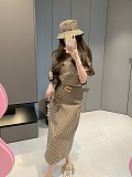 GG Cotton Canvas Fabric Skirt Set