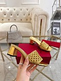 Metallic Leather Sandals