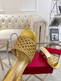 Metallic Leather Sandals