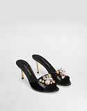 Keira Patent Leather Embellished Mules