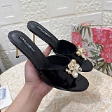 Keira Patent Leather Embellished Mules
