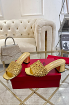 Metallic Leather Sandals