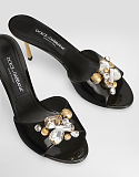 Keira Patent Leather Embellished Mules