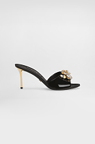 Keira Patent Leather Embellished Mules