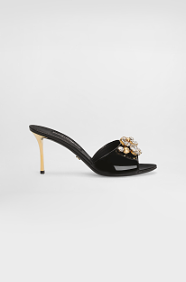 Keira Patent Leather Embellished Mules
