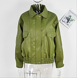 Leather Jacket in Green