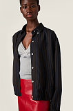Pinstriped blouson jacket