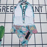 Green & Pink One Piece Swimwear