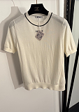 Pointelle-knit T-shirt