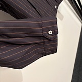 Pinstriped blouson jacket